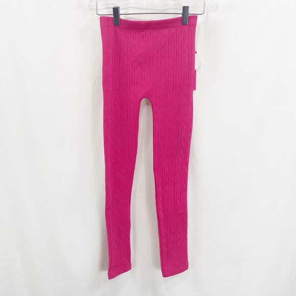 STAR RIDE Pink High Waist Stretchy Leggings Textured - Picture 1 of 9